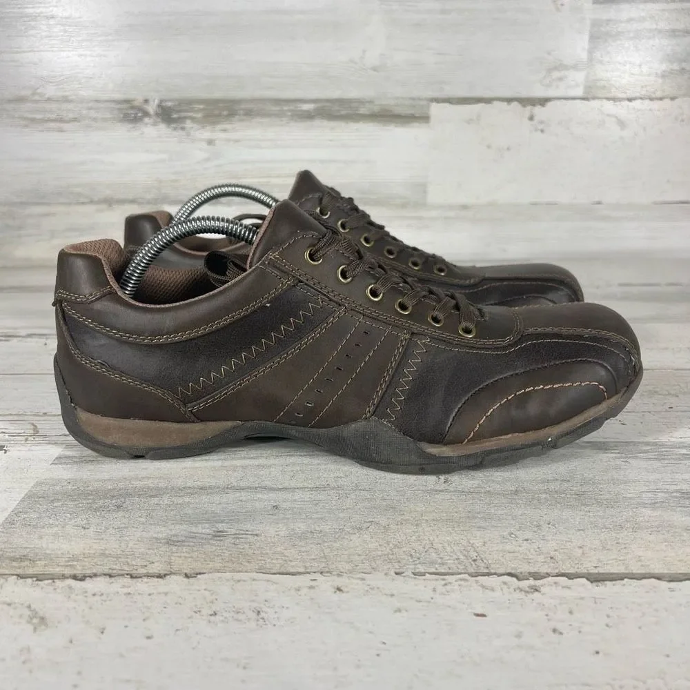 Skechers Mens Diameter Murilo Shoe Lace Up Dark Brown Size 10.5